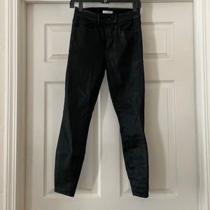 Good American coated skinny jeans